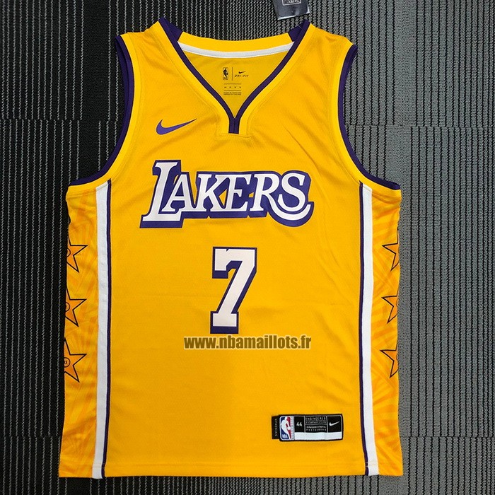 Maillot Los Angeles Lakers Carmelo Anthony NO 7 Ville 2019-20 Jaune